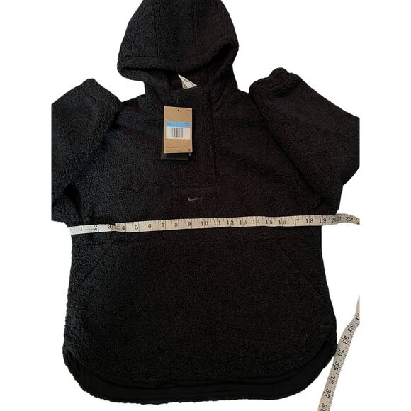 Nike Black high pile Fleece Big Kid Therma-FIT pull over jacket size medium New - Picture 5 of 7